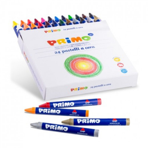 Primo Set of Primo Wax Pastels of 24 Colors - Maxi