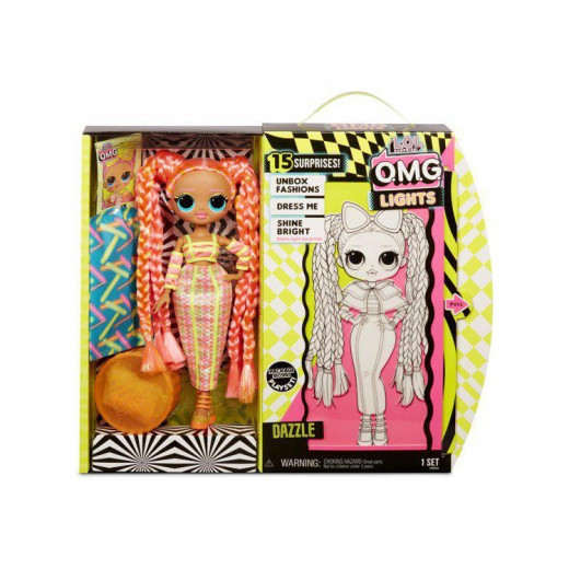 L.O.L. Surprise! O.M.G. Lights Dazzle Fashion Doll with 15 Surprises, Multi