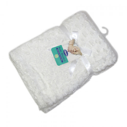 Plush Baby Blanket- White