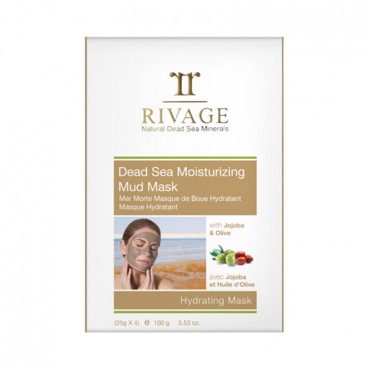 Rivage Dead Sea Moisturizing Mud Mask Sachets, 25 Gram, 4 Sachets