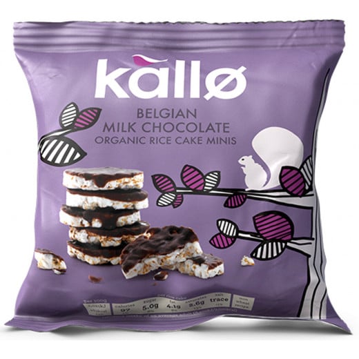 Kallo Lightly  Milk Chocolate Rice Cake Minis 40g