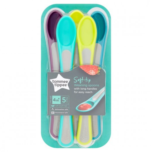 Tommee Tippee Soft Tip Weaning Spoons, Turquoise