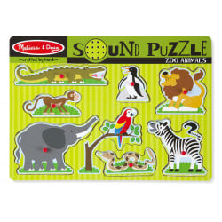 Melissa & Doug Zoo Animals Sound Puzzle - 8 Pieces