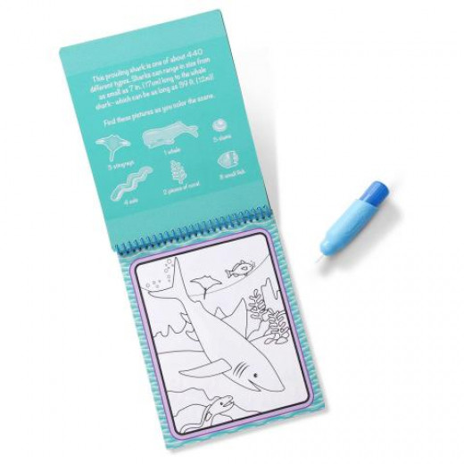 كتاب للتلوين مع القلم المخصص له باشكال ما تخت البحار