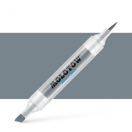 Molotow Aqua Twin Double Tip Marker Pen Neutral Grey 02