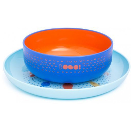 Suavinex Feeding Set Plate + Bowl Booo Blue