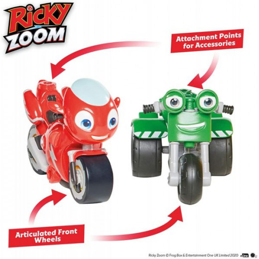 Ricky Zoom Core Racer DJ & Ricky, Red Color, Pack of 2