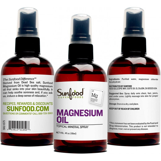 Sunfood Pure & Potent Magnesium Oil 118 ml