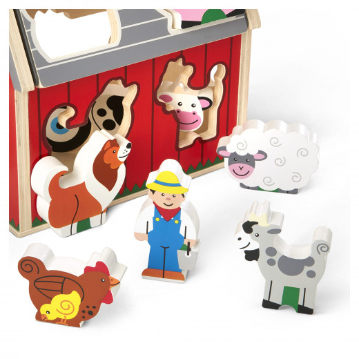 Melissa & Doug Take-Along Sorting Barn Animal Playset