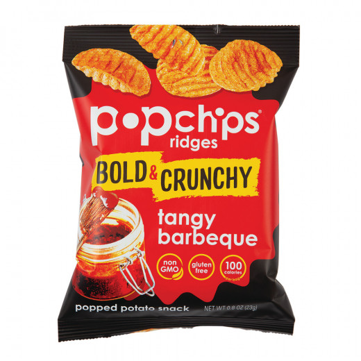 Pop Chips Gluten Free Chips Ridges Tangy Barbeque 23g