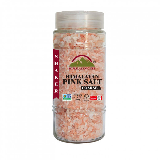 Himalayan Chef Natural Pink Salt Coarse Grinder - Glass 500g