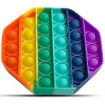 Chuckle & Roar Pop it Fidget Toy Rainbow Octagon