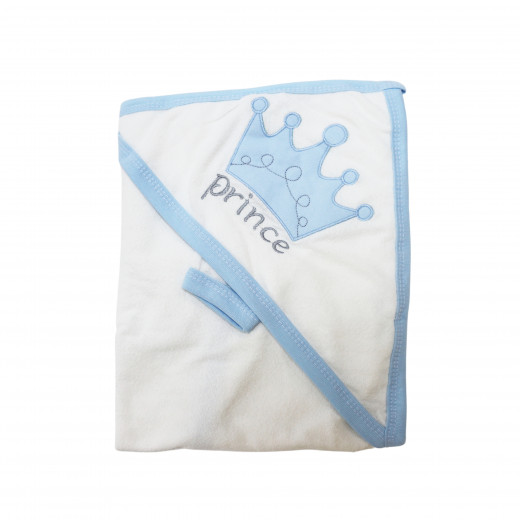 Mini Nana Hooded Towel, Blue Prince