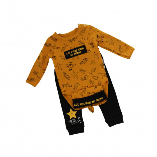 Miniword Body Black and Sand 3-6 Months
