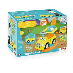 Dolu Step Car 4 in 1 With Poster, Yellow