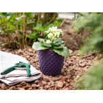 Madame Coco - Knitted Patterned Flower Pot Small, Purple