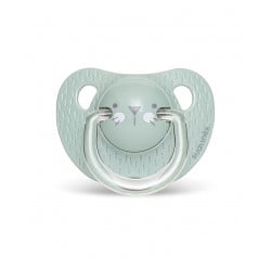 Suavinex Evolution Anatomical Pacifier 0-6M, Green Whiskers