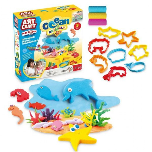 Art Craft Ocean Animals Play Dough Set 150 Gr