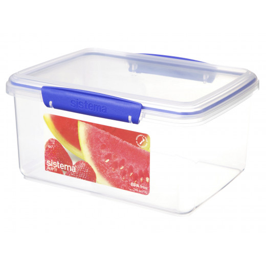 Sistema Rectangular Klip It Storage Container 3Ltr With Blue Clips