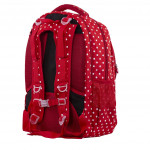 حقيبة ظهر باللون الأحمر منقطة بيضاء من بيكسي كرو