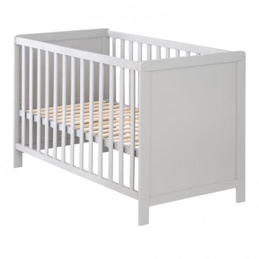 Extra Bed, 60 X 120 Cm, Taupe, Adjustable, 5 Slip Rungs, Incl. Slatted Base & Mattress