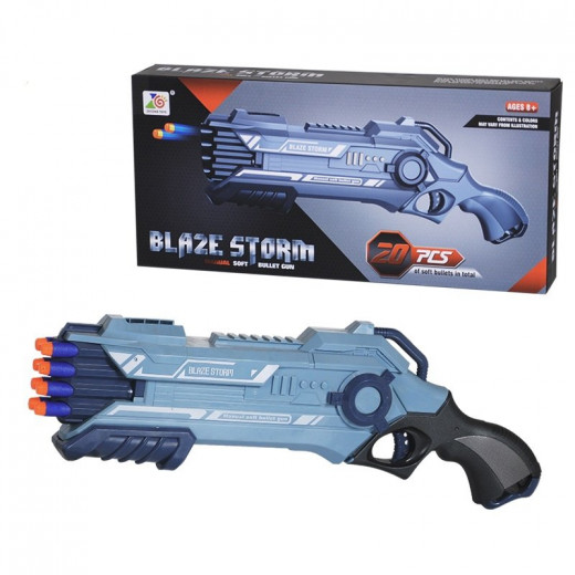 Blaze Storm Plastic Soft Foam Bullets Trigger Gun Toy, 10 darts