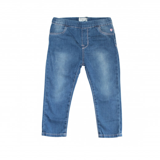 Jeans Simple Design With Elastic Waist, 3 Years