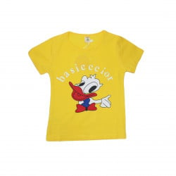 Short Sleeves T-shirt with Duck Design, 6m+, Yellow