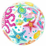 كرة الشاطئ القابلة للنفخ للأطفال من انتكس - تصميمات متنوعة ، كرة واحدة