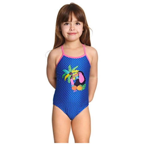 Zoggs Girls Jungle Crossback One Piece, Size 3 , 3 Years