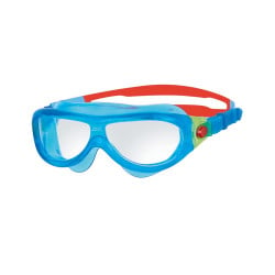نظارات سباحة كالقناع  باللون الأزرق و عدسات شفافة من زوغز