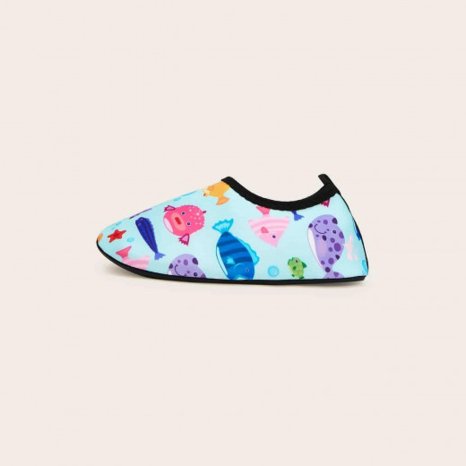 Toddler Boys Slip On Fish Pattern Shoes, EUR32-33
