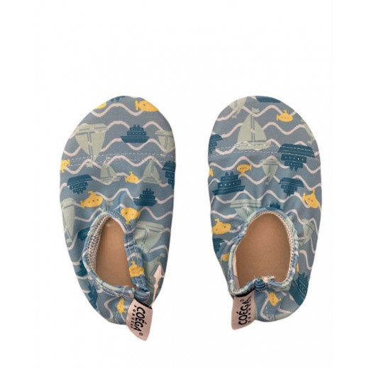 Coega Swim & Beach Shoes Eur (21-23),Blue And Yellow