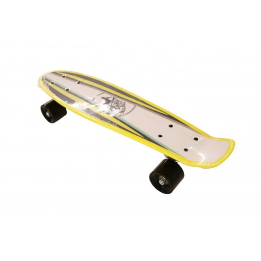 Skateboard Double Kick for Kids and Beginners, Yellow& Multicolor, 55 cm
