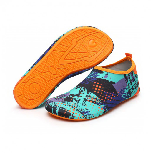 Aqua Shoes for Adults, Orange Design, 40-41 EUR