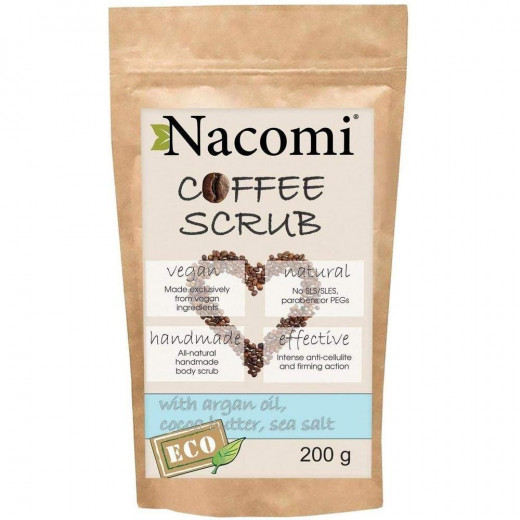 Nacomi Vegan Natural Dry Body Scrub Coffee Handmade ,200g