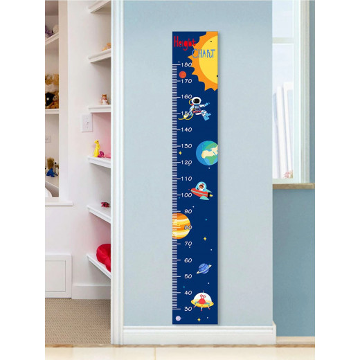 ملصق حائط لقياس طول الطفل, على شكل الفضاء