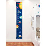 ملصق حائط لقياس طول الطفل, على شكل الفضاء