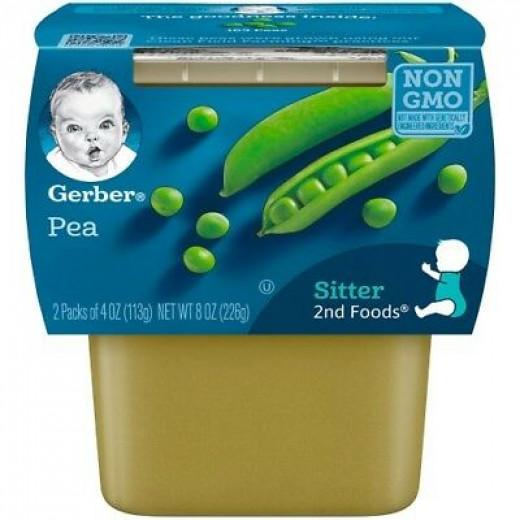 Gerber 2nd Foods Pea Baby Meals Tubs Baby Food, 113g