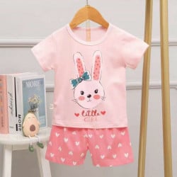 Half Sleeves T-shirt & Short Pants Pajama Set, Designed By A Little Girl  , 1year