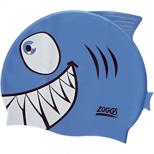 Zoggs Junior Shark Silicone Swimming Cap