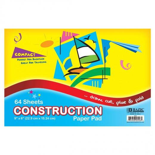 Bazic Mini Construction Paper Pad 64 Sheet