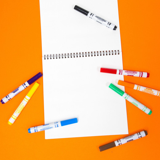 دفتر رسم بأسلاك لولبية 40 صفحة, دفتر واحد بألوان متنوعة من بازيك