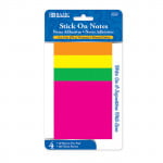 Bazic Neon Stick On Notes ,40 Paper , 4 Packs