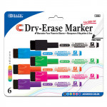 Bazic Bright Color Magnetic Dry-Erase Markers (6/Pack)