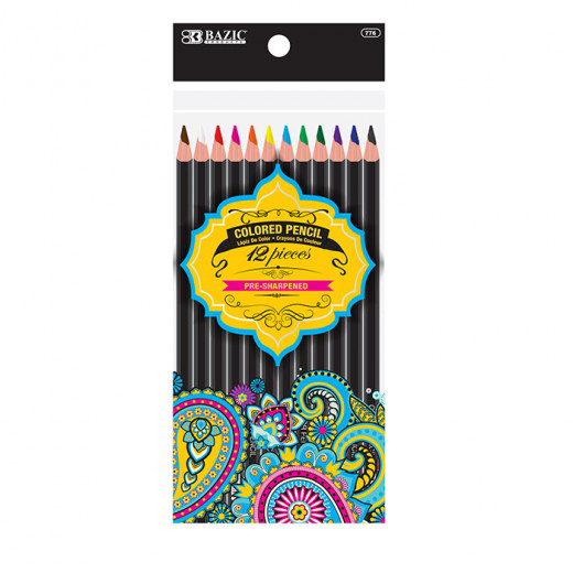 سلسلة أقلام الرصاص الملونة من بازيك ، 12 قطعة
