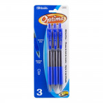 Bazic Optima Blue Oil-gel Ink Retractable Pen Grip (3/pack)