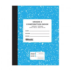 Bazic 50 Count Grade 2 Primary Composition Book, Blue