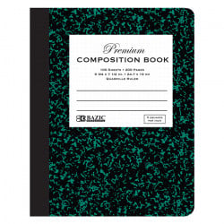 Bazic Quad Ruled Marble Composition Book