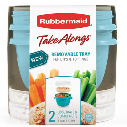Rubbermaid Takealongs Medium Twist & Seal™ With Insert Tray Food Storage Container, 473 ml (2 Pack)